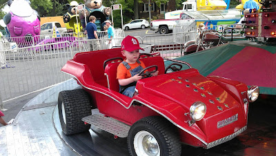 Big boy riding by himself
