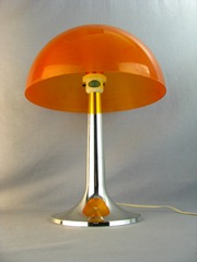 Gilbert Softlite chrome lamp with orange shade