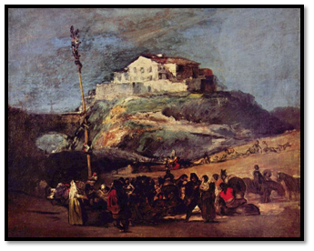 Francisco de Goya y Lucientes, La Cucaña. Francisco de Goya y Lucientes, La Cucaña.