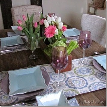 Spring Tablescape @ Rustic-refined.com