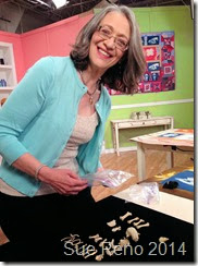 Sue Reno filming for QATV Sue Reno filming for QATV