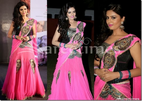 Srimukhi_Pink_Net_Lehenga Srimukhi_Pink_Net_Lehenga