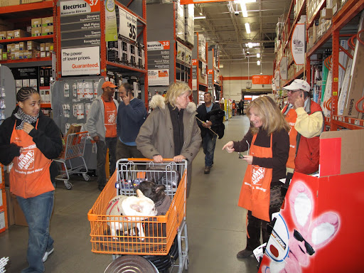 There were lots of shoppers and lots of curious Home Depot employees.