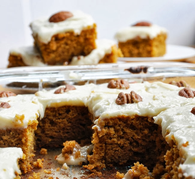 pumpkin cake bars reduced-fat 105