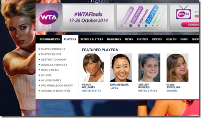 WTA Featured Players