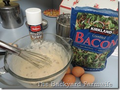 bacon n eggs griddle cakes  - The Backyard Farmwife