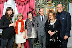 From left to right: May Clee-Cadman of Maisie Fantaisie; florist Mary Jane Vaughan; Darcy Miller; Mark Niemierko; Elizabeth Emanuel; Bruce Oldfield. From left to right: May Clee-Cadman of Maisie Fantaisie; florist Mary Jane Vaughan; Darcy Miller; Mark Niemierko; Elizabeth Emanuel; Bruce Oldfield.