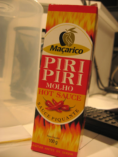 If a Portuguese dish is spicy, it's probably got piri piri sauce, a very hot condiment made from bird's eye peppers that is served alongside beef skewers, rice, and many other traditional foods.
