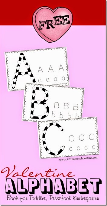 FREE Valentine Alphabet Book - What a fun way for toddler, preschool, and Kindergarten age kids to practice their alphabet letters! Includes a space to build the letters using conversation hearts and a spot to trace upper and lower case letters. FREE Valentine Alphabet Book - What a fun way for toddler, preschool, and Kindergarten age kids to practice their alphabet letters! Includes a space to build the letters using conversation hearts and a spot to trace upper and lower case letters.
