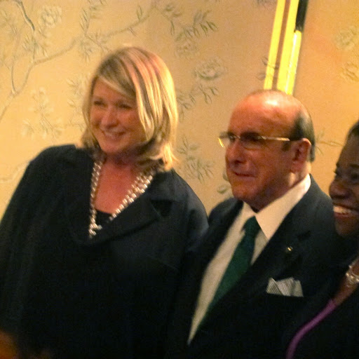 Martha poses with Cilve Davis the music industry executive.