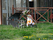 bikes in garden next to Almayrac church
