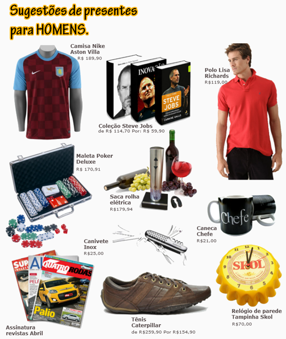 Presente para Homem: Lista com 20 coisas que eles podem gostar de ganhar. Presente para Homem: Lista com 20 coisas que eles podem gostar de ganhar.