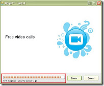 progress proses instalasi Skype