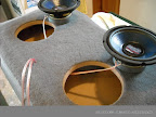 Wire up the speakers and install.  I soldered them for a good connection.