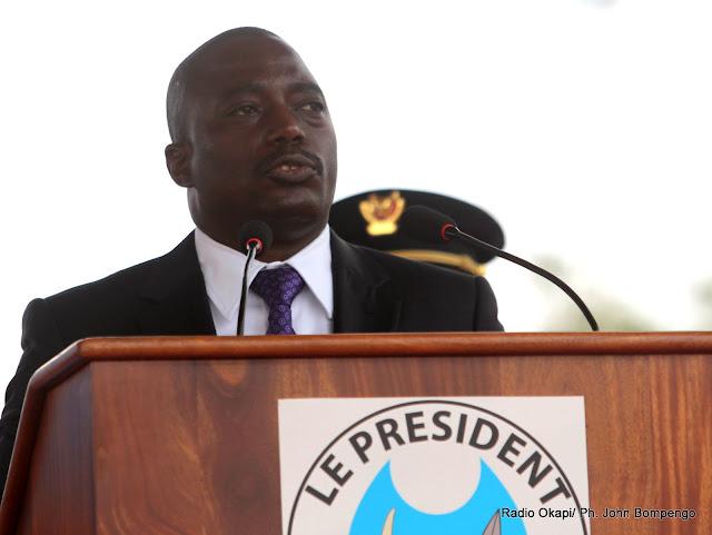 Joseph Kabila lors de son discours d’investiture le 20/12/2011 à Kinshasa. Radio Okapi/ John Bompengo