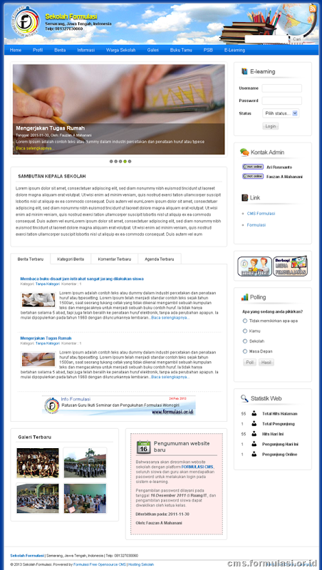Theme CMS Formulasi Biru Tua Theme CMS Formulasi Biru Tua