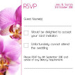 Pink Orchid 4 RSVP Card