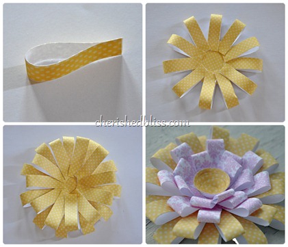 chrysanthemum collage steps