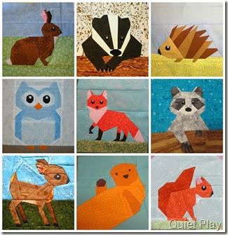 Woodland Creatures Paper Pieced