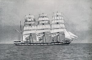 The MEDWAY leaving New York. Lent by Captain J. Fitzpatrick. Del libro THE LAST OF THE WINDJAMMERS