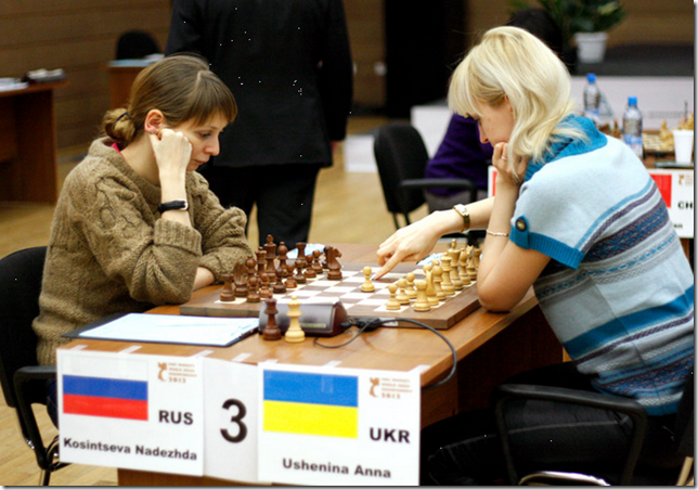 Kosintseva vs Ushenina, 4th Round, Women's World Chess Championship 2012, Khanty-Mansiysk, Russia
