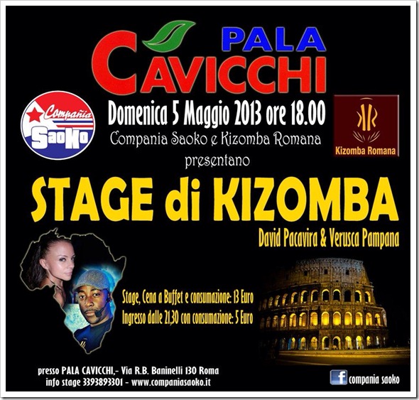 David Pacavira, stage di Kizomba al Palacavicchi