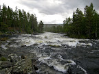 Det var extremt högt vattenflöde i Sölvbacka efter allt regn.