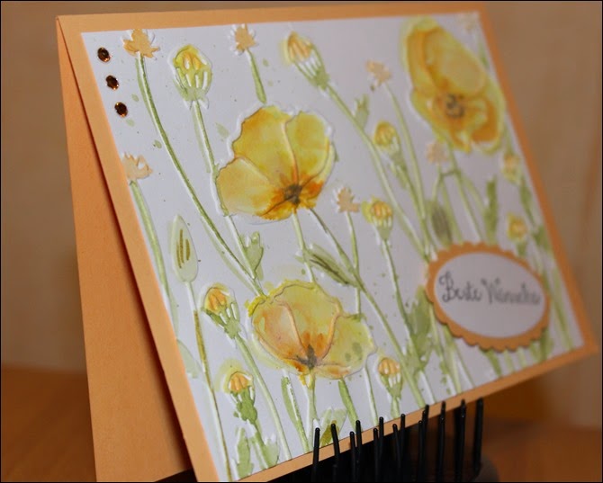 Poppies embossing