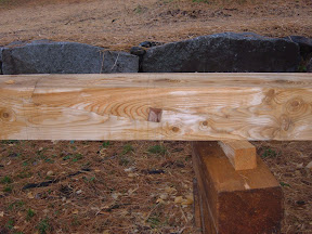 Here is the completed joint with the oak key inserted.