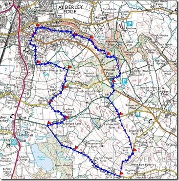 Alderley 5 mile route Alderley 5 mile route