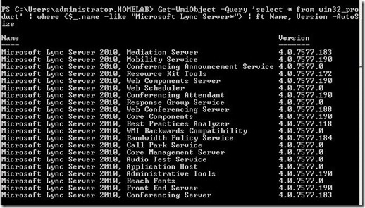 Lync Version - PS Table