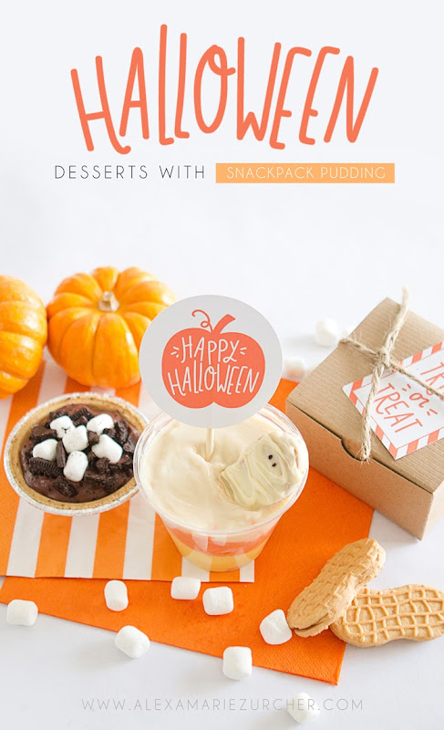 easy halloween treats Halloween Treats, Snackpack Pudding cups, easy to make desserts