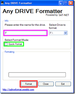 Any DRIVE Formatter