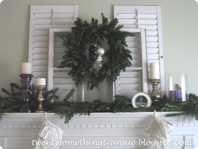 Purple Christmas Mantel Decorations 003