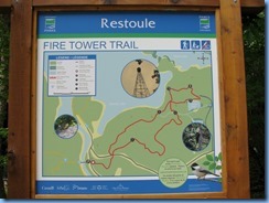 7207 Restoule Provincial Park - walk back to campsite - Fire Tower Trail map