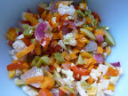 Chopped cooked giardiniera with green olives