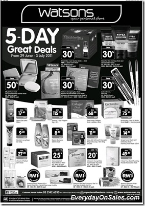Watson-5Days-Great-Deals-2011-EverydayOnSales-Warehouse-Sale-Promotion-Deal-Discount