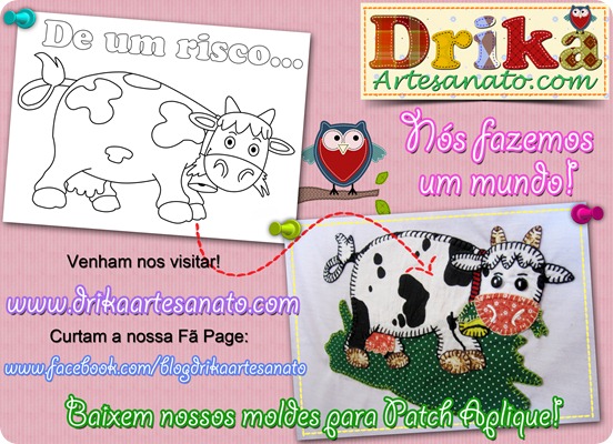 Divulgação molde vaquinha em patch aplique