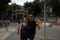 Out the front of a Chinese temple