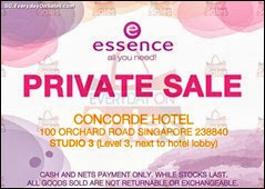 Essence Private Warehouse Sale Event 2013 Singapore Cosmetics Deals Offer Shopping EverydayOnSales
