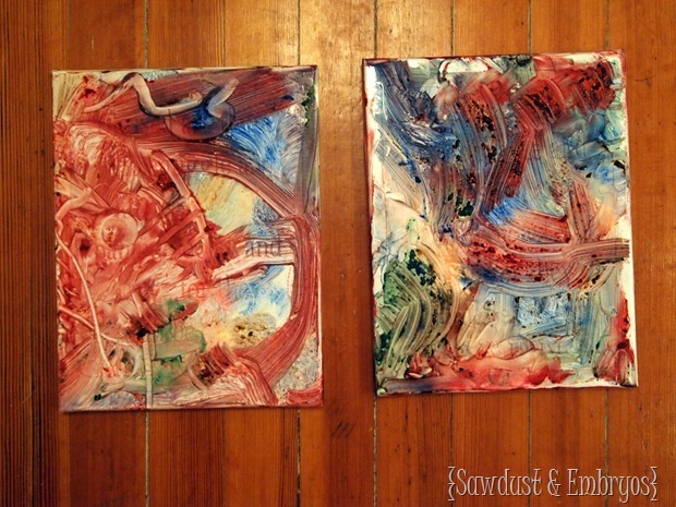 Toddler Artwork {Sawdust and Embryos}