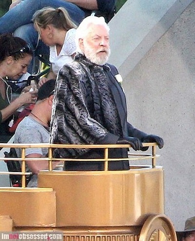 Donald Sutherland Az éhezők viadala Futótűz forgatásán 05