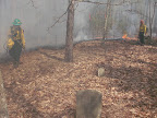 Crewing Burning out around a Historic Cemetary