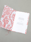 I also used the pattern on the interior of the ceremony booklet and bound the book together using pastry twine.