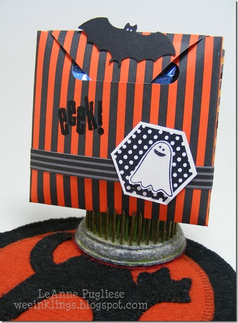 LeAnne Pugliese WeeInklings Paper Players 166 Halloween Treat Candy Holder Spooky Bingo Bits