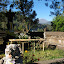 The Hindu temple in Ranupane, with Semeru in the distance