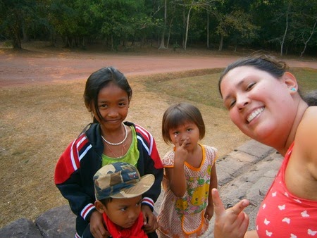 niños en Angkor