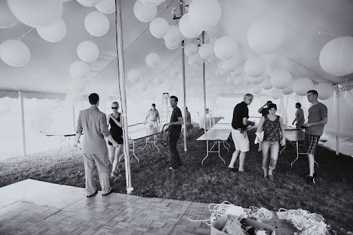 Finally, all the paper lanterns and tables were in place.