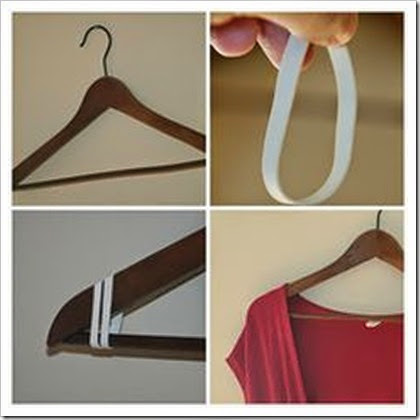 rubber band on hanger rubber band on hanger