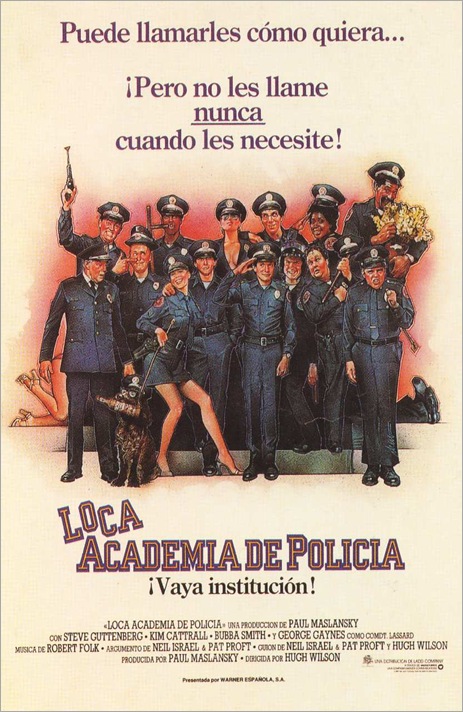 Cartel español de Loca Academia de Policía